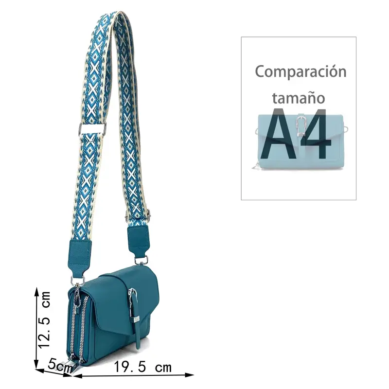 Bolso bandolera pequeño con tira imántada