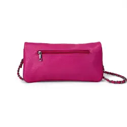 Bandolera dos asas de cadena con cierre superior plegable