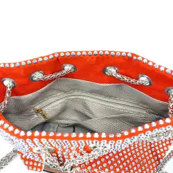 Bolso fiesta serraje  de mujer tipo saco