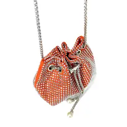 Bolso fiesta serraje  de mujer tipo saco