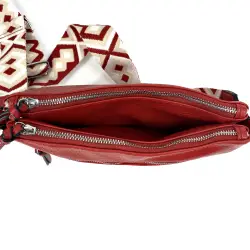 Bolso bandolera básica con tira jacquard