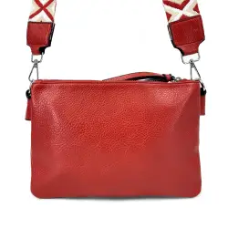 Bolso bandolera básica con tira jacquard