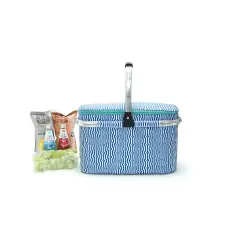 Cesta de picnic térmica plegable para 4 personas