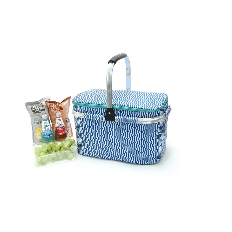 Cesta de picnic térmica plegable para 4 personas