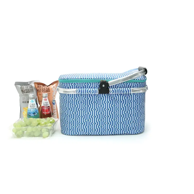 Cesta de picnic térmica plegable para 4 personas