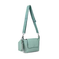 Bandolera con un minipouch para llevar los auriculares